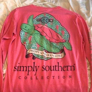 simply southern pink long sleeve tee